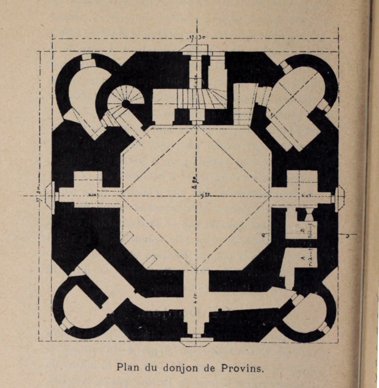 Illustration from: "Guide du Congrès de Troyes et de Provins en 1902"