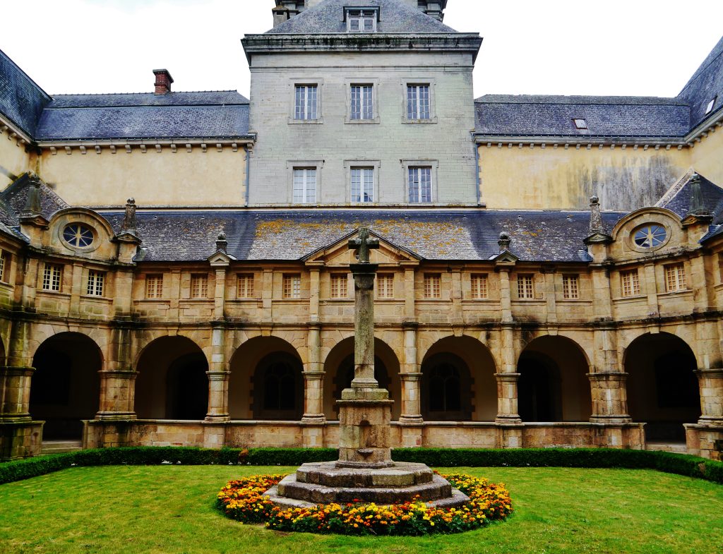 Cloister of the Basilica of St. Anne, Sainte-Anne-d'Auray, Department of Morbihan, Region of Brittany, France