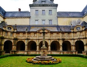 Cloister of the Basilica of St. Anne, Sainte-Anne-d'Auray, Department of Morbihan, Region of Brittany, France