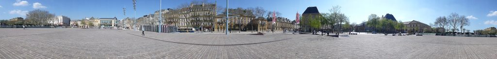 Place de la République de Metz, vue panoramique